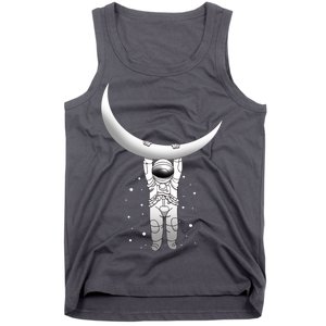 Astronaut Hanging From The Moon Tank Top