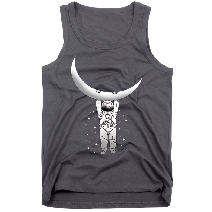 Astronaut Hanging From The Moon Tank Top
