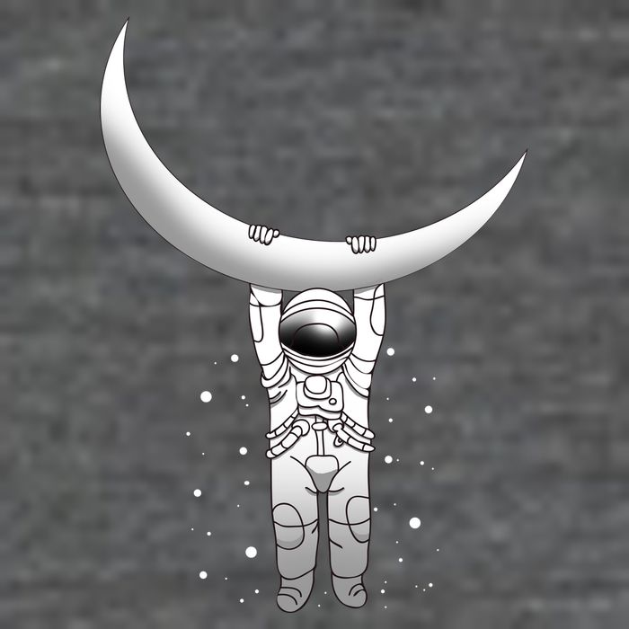 Astronaut Hanging From The Moon Tank Top
