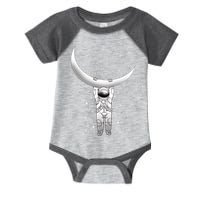 Astronaut Hanging From The Moon Infant Baby Jersey Bodysuit