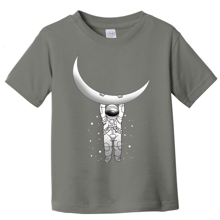 Astronaut Hanging From The Moon Toddler T-Shirt
