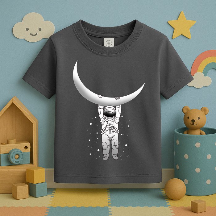 Astronaut Hanging From The Moon Toddler T-Shirt