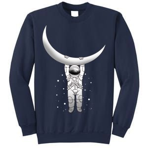 Astronaut Hanging From The Moon Sweatshirt