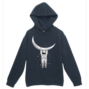 Astronaut Hanging From The Moon Urban Pullover Hoodie