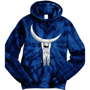 Astronaut Hanging From The Moon Tie Dye Hoodie