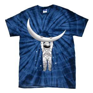 Astronaut Hanging From The Moon Tie-Dye T-Shirt