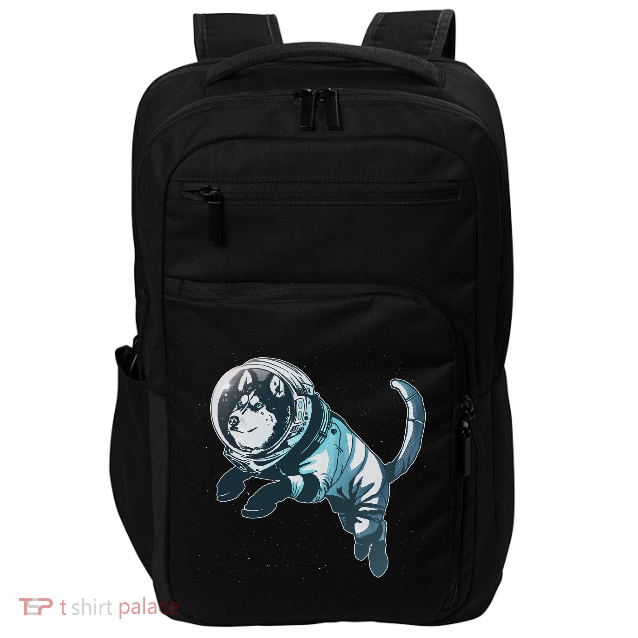 Astronaut Husky Dog Space Impact Tech Backpack