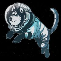 Astronaut Husky Dog Space Youth Performance Sprint T-Shirt