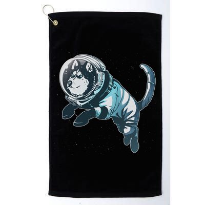 Astronaut Husky Dog Space Golf Towel