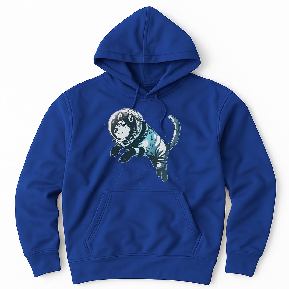 Astronaut Husky Dog Space Hoodie