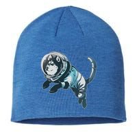 Astronaut Husky Dog Space Sustainable Beanie