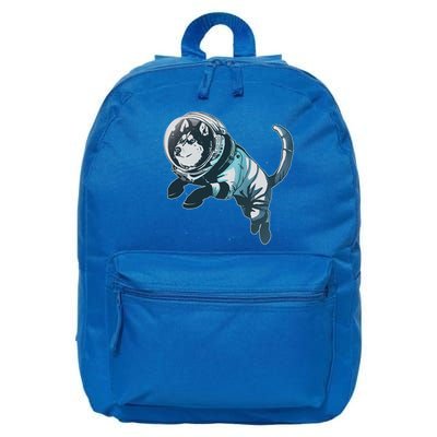 Astronaut Husky Dog Space 16 in Basic Backpack