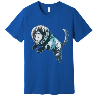 Astronaut Husky Dog Space Premium T-Shirt