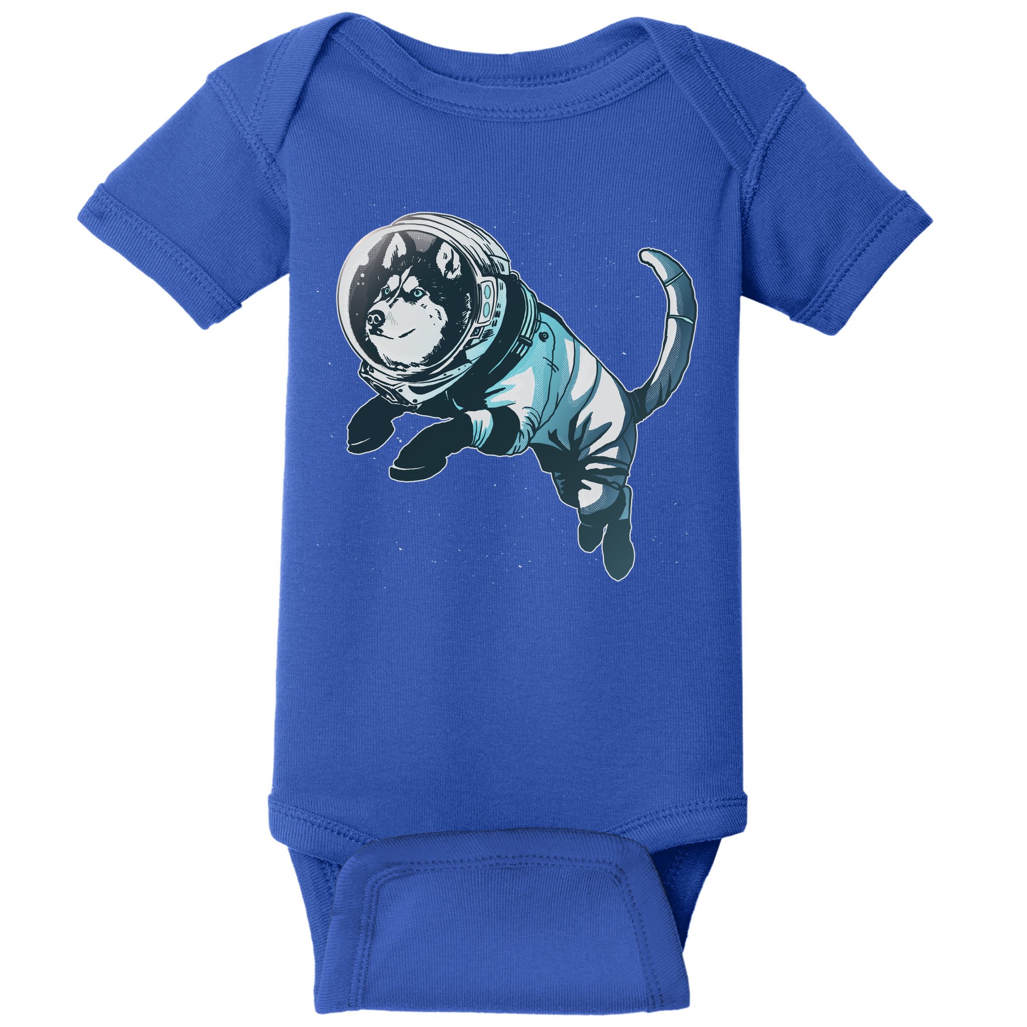 Astronaut Husky Dog Space Baby Bodysuit