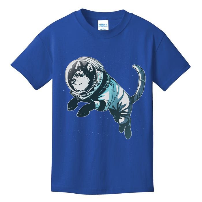 Astronaut Husky Dog Space Kids T-Shirt