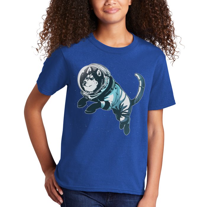 Astronaut Husky Dog Space Kids T-Shirt