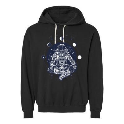 Astronaut in the lotus position Garment-Dyed Fleece Hoodie