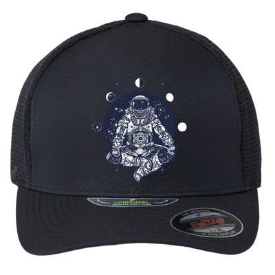 Astronaut in the lotus position Flexfit Unipanel Trucker Cap