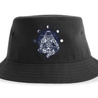 Astronaut in the lotus position Sustainable Bucket Hat