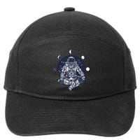 Astronaut in the lotus position 7-Panel Snapback Hat