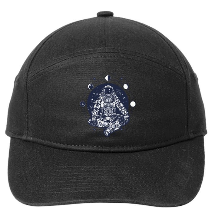 Astronaut in the lotus position 7-Panel Snapback Hat