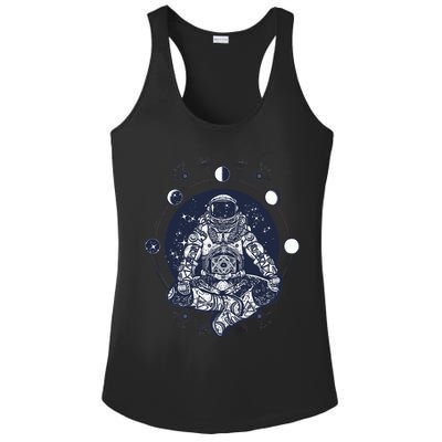 Astronaut in the lotus position Ladies PosiCharge Competitor Racerback Tank