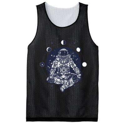 Astronaut in the lotus position Mesh Reversible Basketball Jersey Tank