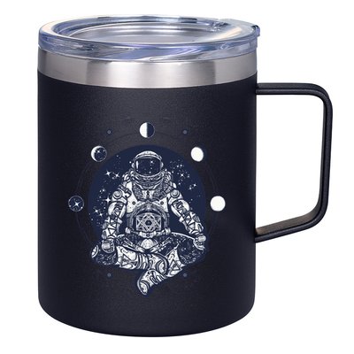 Astronaut in the lotus position 12oz Stainless Steel Coffee Mug
