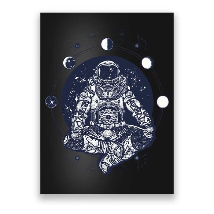 Astronaut in the lotus position Poster