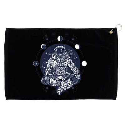 Astronaut in the lotus position Grommeted Golf Towel