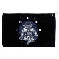 Astronaut in the lotus position Grommeted Golf Towel