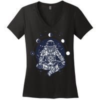 Astronaut in the lotus position Women's V-Neck T-Shirt