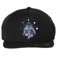 Astronaut in the lotus position Wool Snapback Cap