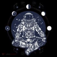 Astronaut in the lotus position Zip Tote Bag