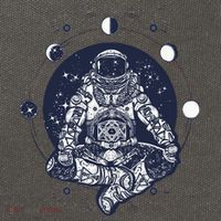 Astronaut in the lotus position Cotton Canvas Backpack