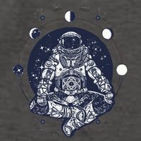 Astronaut in the lotus position Vector Backpack