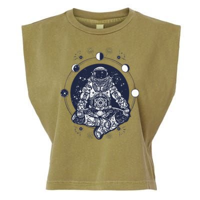 Astronaut in the lotus position Garment-Dyed Women's Muscle Tee