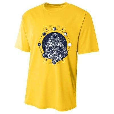 Astronaut in the lotus position Youth Performance Sprint T-Shirt