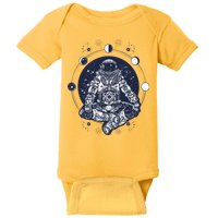 Astronaut in the lotus position Baby Bodysuit