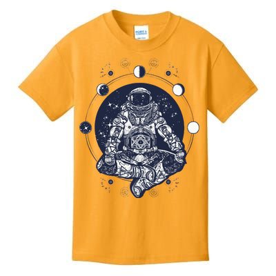 Astronaut in the lotus position Kids T-Shirt