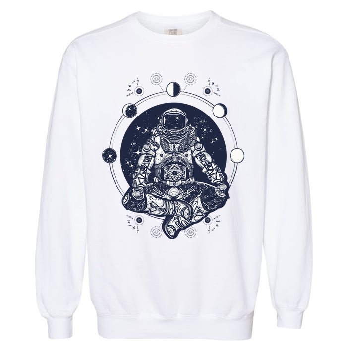 Astronaut in the lotus position Garment-Dyed Sweatshirt