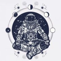 Astronaut in the lotus position Garment-Dyed Sweatshirt