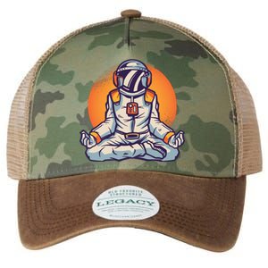 Astronaut Meditating Legacy Tie Dye Trucker Hat