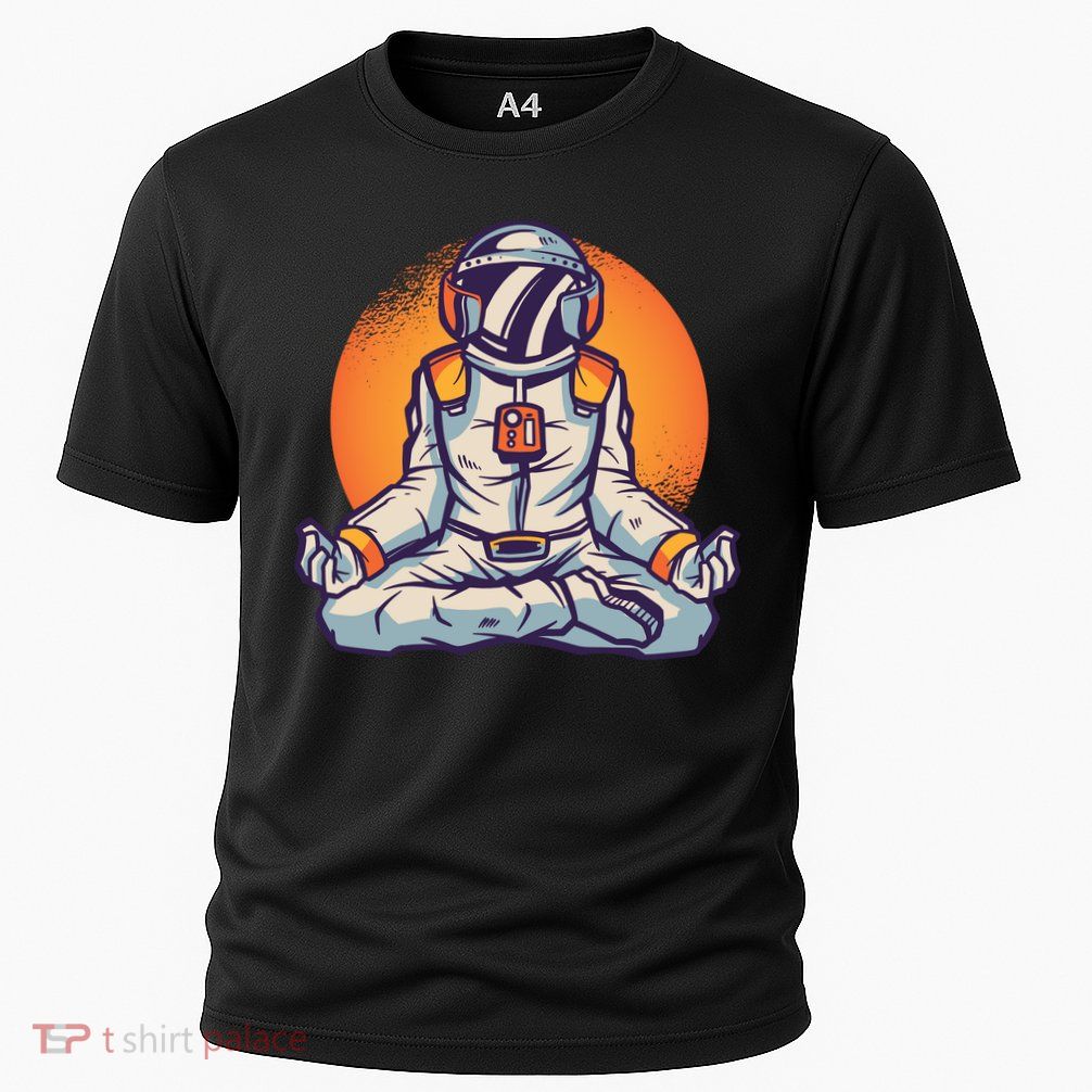 Astronaut Meditating Cooling Performance Crew T-Shirt