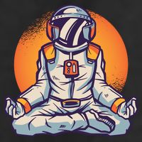 Astronaut Meditating Adult Drive Performance Visor