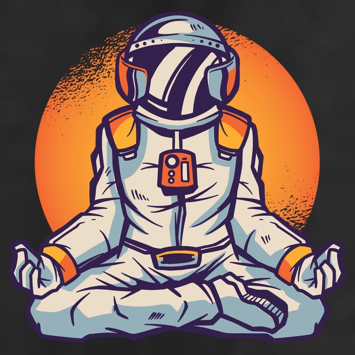 Astronaut Meditating Adult Drive Performance Visor