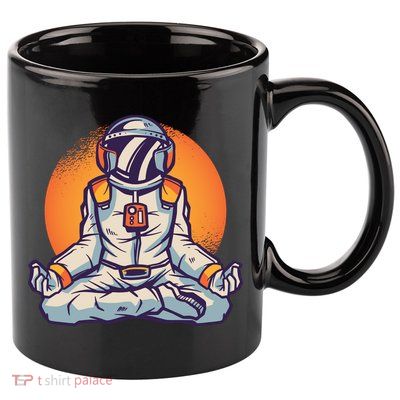 Astronaut Meditating 11oz C Handle Ceramic Mug