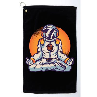 Astronaut Meditating Golf Towel