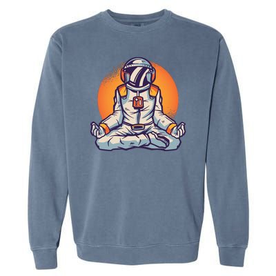 Astronaut Meditating Garment-Dyed Sweatshirt