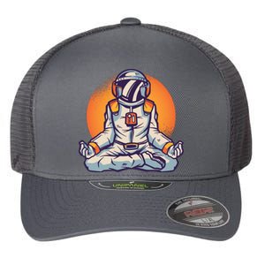 Astronaut Meditating Flexfit Unipanel Trucker Cap